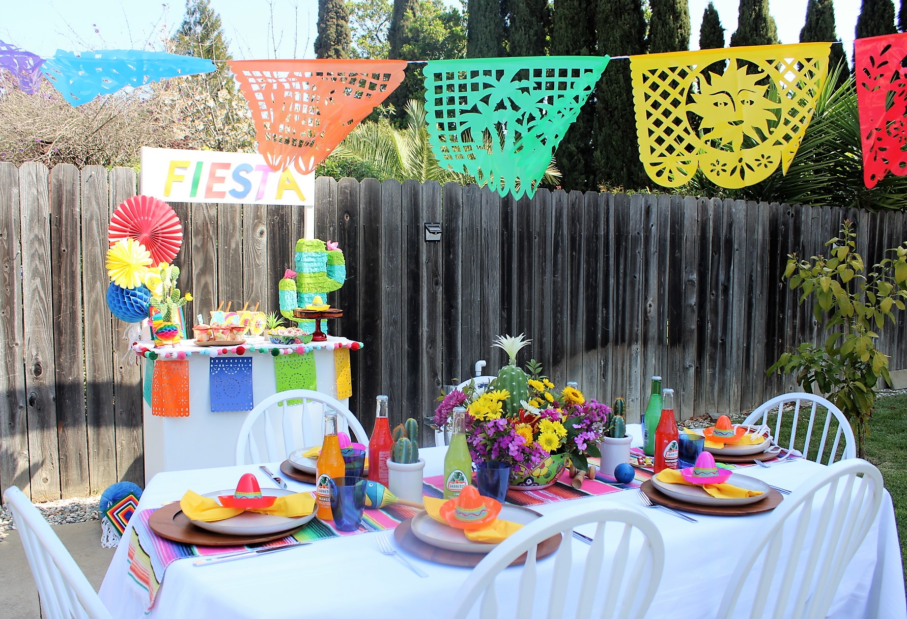 Mexican Fiesta Party Decorations - Cinco De Mayo - 6 Paper Fans, 5