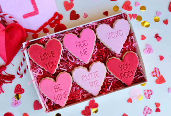 Valentine Conversation Heart Cookies