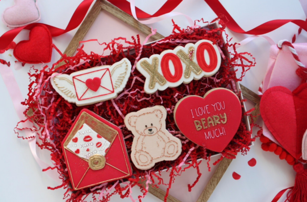 I Love You Beary Much Valentine's Day Sugar Cookies