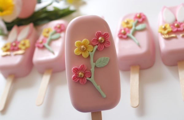 Easter Bunny & Floral Themed Cakesicles - Image 3