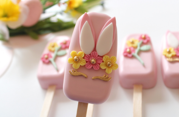 Easter Bunny & Floral Themed Cakesicles - Image 5