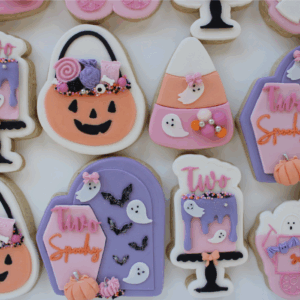Two Spooky Themed Birthday Cookies